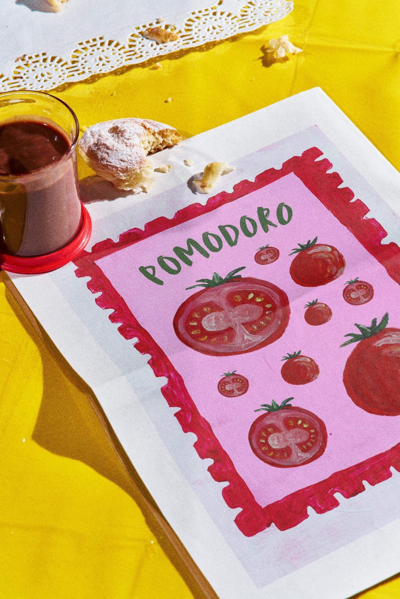 POMODORO PRINTED ART TEA TOWEL